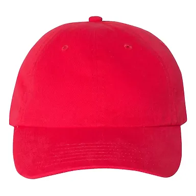 Valucap VC200 Brushed Twill Cap Red front view