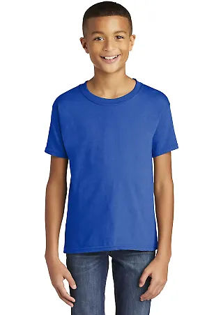 Gildan 64500B SoftStyle Youth Short Sleeve T-Shirt in Royal front view