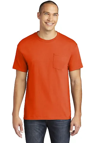 Gildan 5300 Heavy Cotton T-Shirt with a Pocket in Orange front view