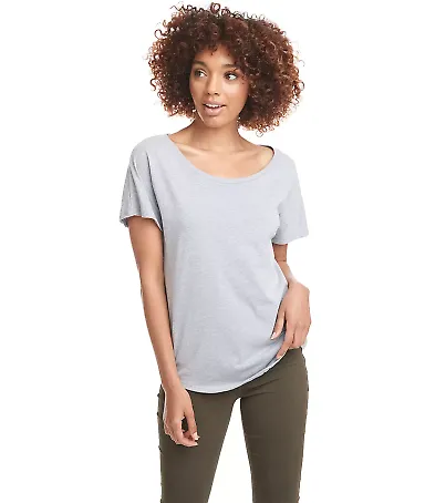 Next Level 1560 Women's Ideal Scoop Neck Dolman in Heather gray front view