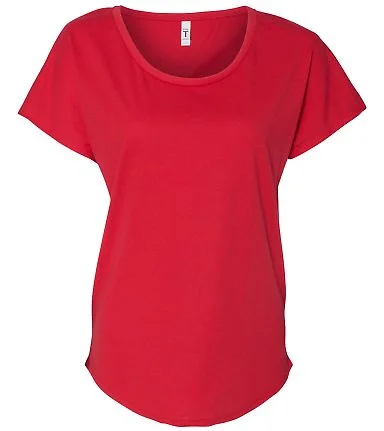 Next Level 1560 Women's Ideal Scoop Neck Dolman in Red front view