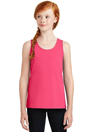 District DT5301YG    Girls The Concert Tank in Neon pink front view