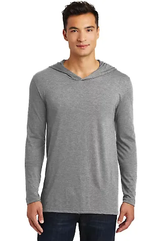 District Made DM139    Mens Perfect Tri   Long Sle in Grey frost front view