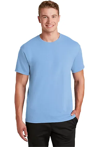 Jerzees 21MR Dri-Power Sport Short Sleeve T-Shirt Light Blue front view