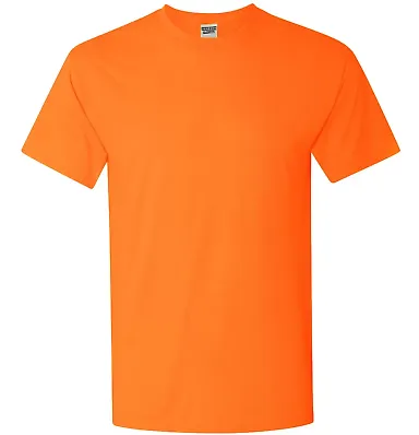 Jerzees 21MR Dri-Power Sport Short Sleeve T-Shirt Safety Orange front view