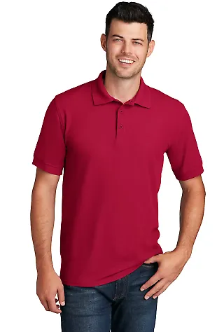 Port & Company KP155 Core Blend Pique Polo Red front view