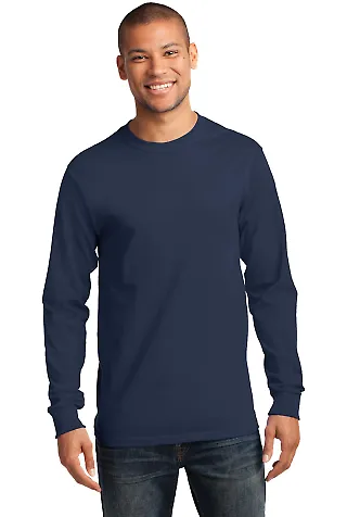 Port & Company PC61LST - Tall Long Sleeve Essentia Navy front view