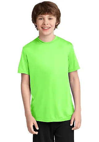Port & Co PC380Y mpany   Youth Performance Tee Neon Green front view