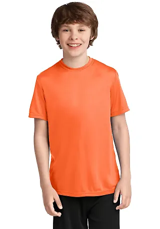 Port & Co PC380Y mpany   Youth Performance Tee Neon Orange front view