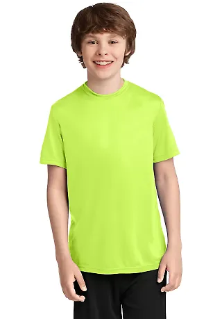 Port & Co PC380Y mpany   Youth Performance Tee Neon Yellow front view