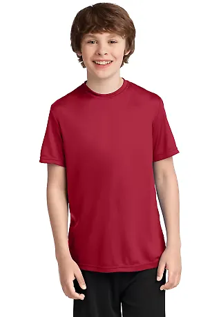 Port & Co PC380Y mpany   Youth Performance Tee Red front view