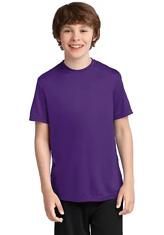 Port & Co PC380Y mpany   Youth Performance Tee Team Purple front view