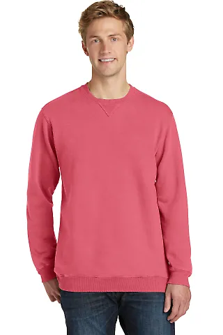 Port & Company PC098 Pigment-Dyed Crewneck Sweatsh Fruit Punch front view