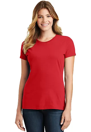 Port & Company LPC450 Ladies Fan Favorite Tee Bright Red front view