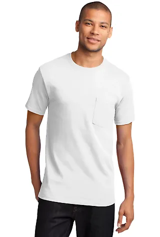 Port & Company PC61PT Tall Essential Pocket Tee White front view