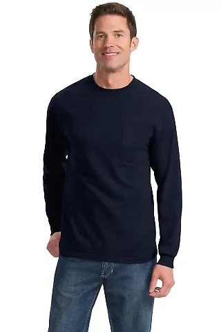 Port & Co PC61LSPT mpany   Tall Long Sleeve Essent Navy front view