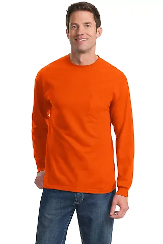 Port & Co PC61LSPT mpany   Tall Long Sleeve Essent Orange front view