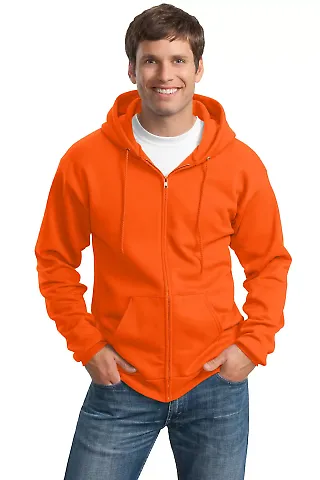 Port & Co PC90ZHT mpany   Tall Essential Fleece Fu Safety Orange front view