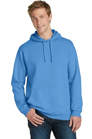 Port & Company PC098H Pigment-Dyed Pullover Hooded Blue Moon front view