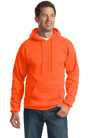 Port & Company PC90HT Tall Essential Fleece Pullov Safety Orange front view