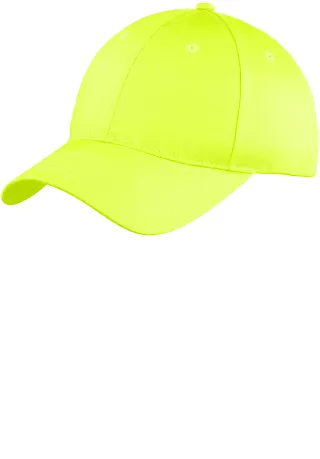 Port & Co C914 mpany   Six-Panel Unstructured Twil Neon Yellow front view
