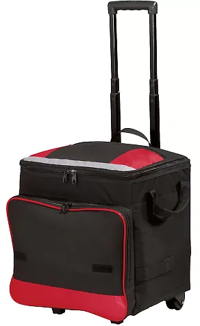 Port & Co BG119 Port Authority   Rolling Cooler Red front view