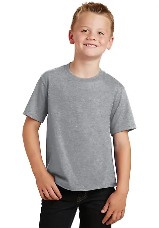 Port & Company PC450Y Youth Fan Favorite Tee Athletic Hthr front view