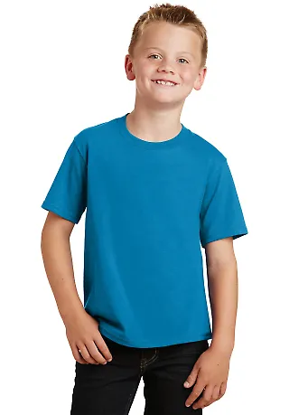 Port & Company PC450Y Youth Fan Favorite Tee Sapphire front view