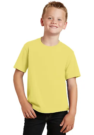 Port & Company PC450Y Youth Fan Favorite Tee Yellow front view