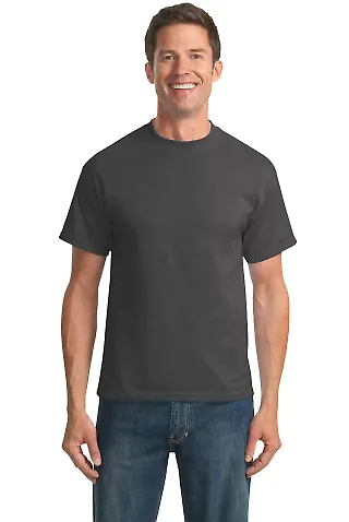Port & Co PC55T mpany   Tall Core Blend Tee Charcoal front view
