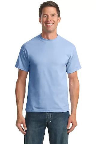 Port & Co PC55T mpany   Tall Core Blend Tee Light Blue front view