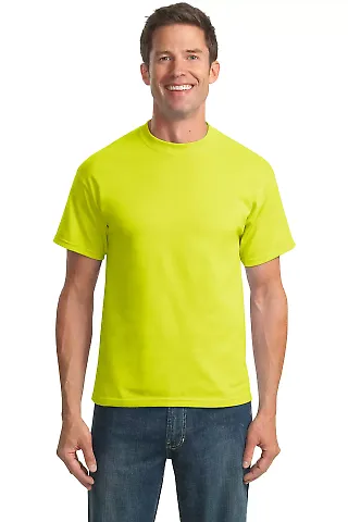 Port & Co PC55T mpany   Tall Core Blend Tee Safety Green front view
