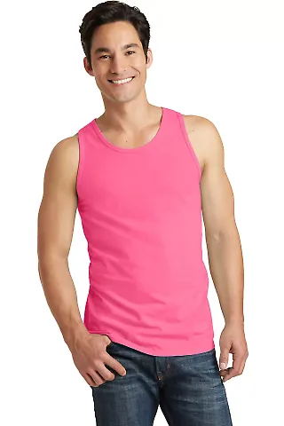 Port & Co PC099TT mpany   Pigment-Dyed Tank Top Neon Pink front view