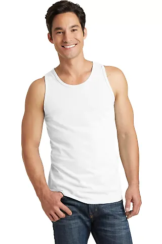 Port & Co PC099TT mpany   Pigment-Dyed Tank Top White front view