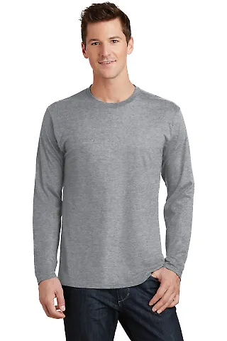 Port & Company PC450LS Long Sleeve Fan Favorite Te Athletic Hthr front view