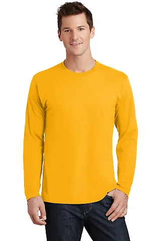 Port & Company PC450LS Long Sleeve Fan Favorite Te Bright Gold front view