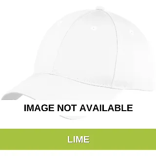 Port & Company YC914 Youth Six-Panel Unstructured  Lime front view