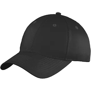 Port & Company YC914 Youth Six-Panel Unstructured  Black front view