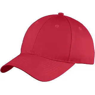 Port & Company YC914 Youth Six-Panel Unstructured  Red front view