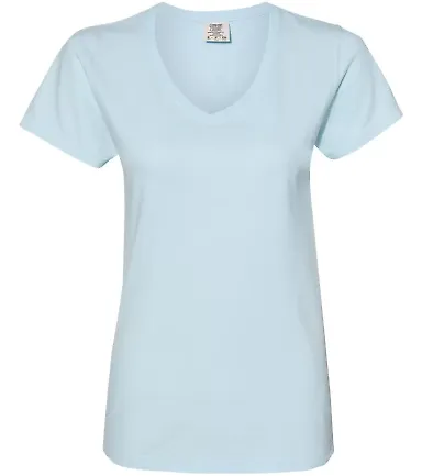 Comfort Colors 3199 Women's V-Neck Tee Chambray front view