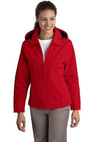 Port Authority L764 Ladies Legacy Jacket in Red/dark navy front view