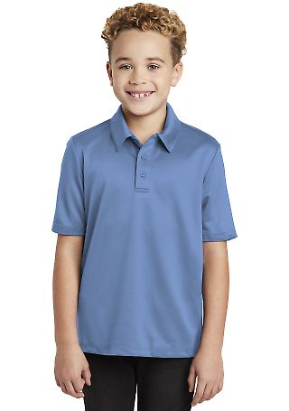 Port Authority Y540 Youth Silk Touch Performanc in Carolina blue front view