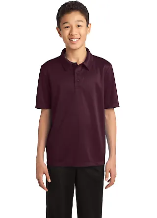 Port Authority Y540    Youth Silk Touch Performanc Maroon front view
