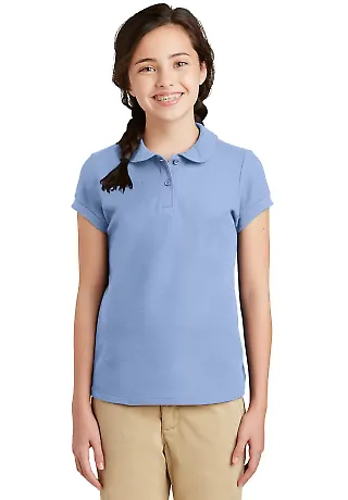 Port Authority YG503    Girls Silk Touch   Peter P Light Blue front view