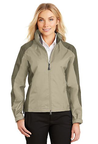 Port Authority L768 Ladies Endeavor Jacket in Beach/sanddune front view