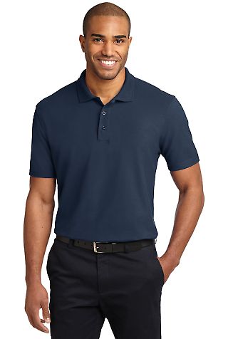 Port Authority TLK510 Tall Stain-Resistant Polo in Navy front view