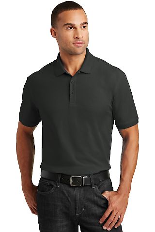 Port Authority K100    Core Classic Pique Polo in Deep black front view