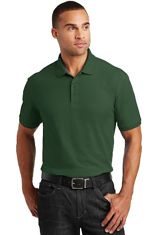 Port Authority K100    Core Classic Pique Polo in Deep for green front view