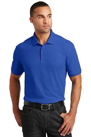 Port Authority K100 Core Classic Pique Polo in True royal front view