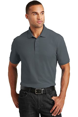 Port Authority TLK100 Tall Core Classic Pique P in Graphite front view